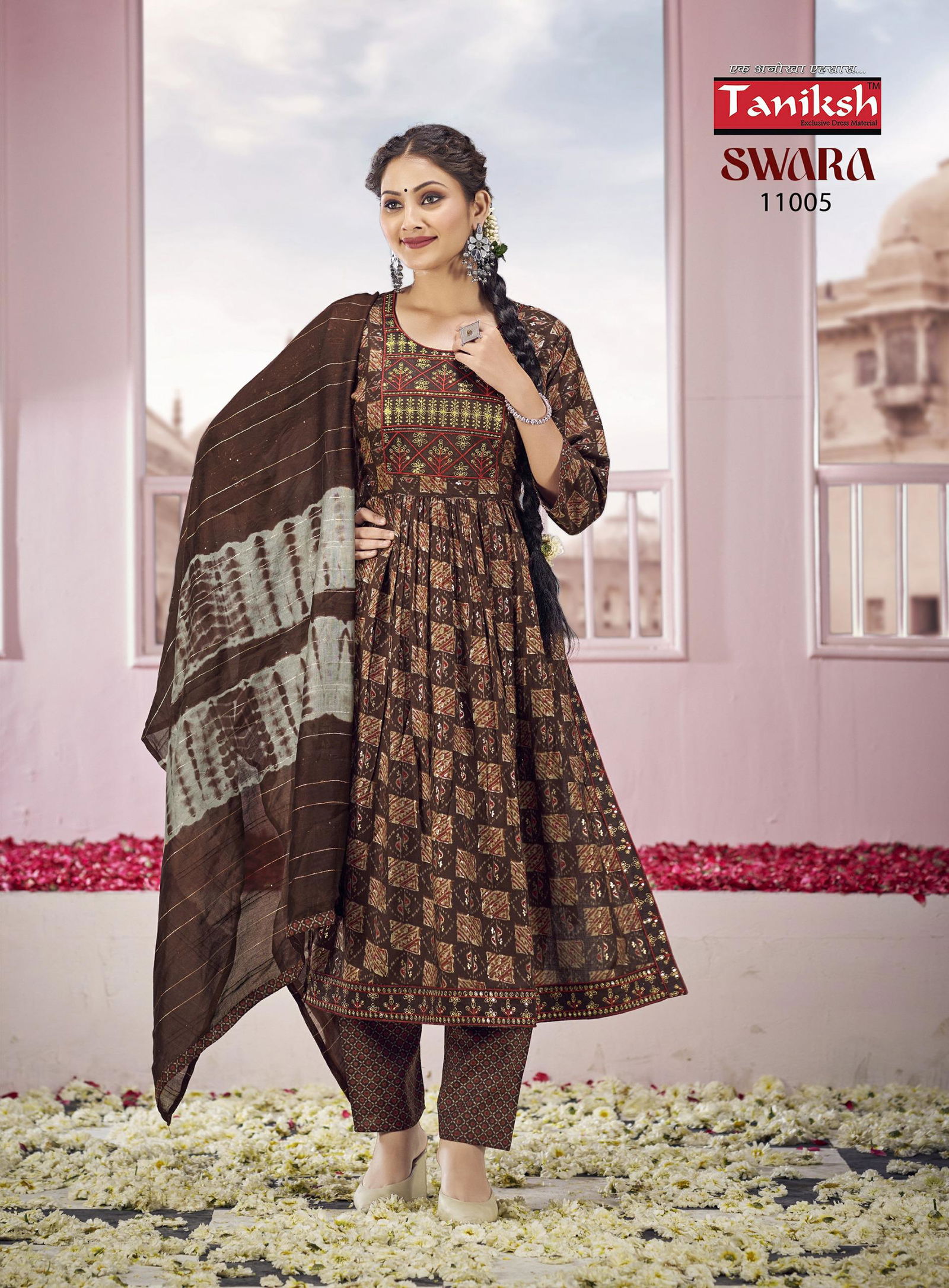 Swara Vol 11 By Taniksh Rayon Printed Embroidery Kurti With Bottom Dupatta Wholesale Price In Surat